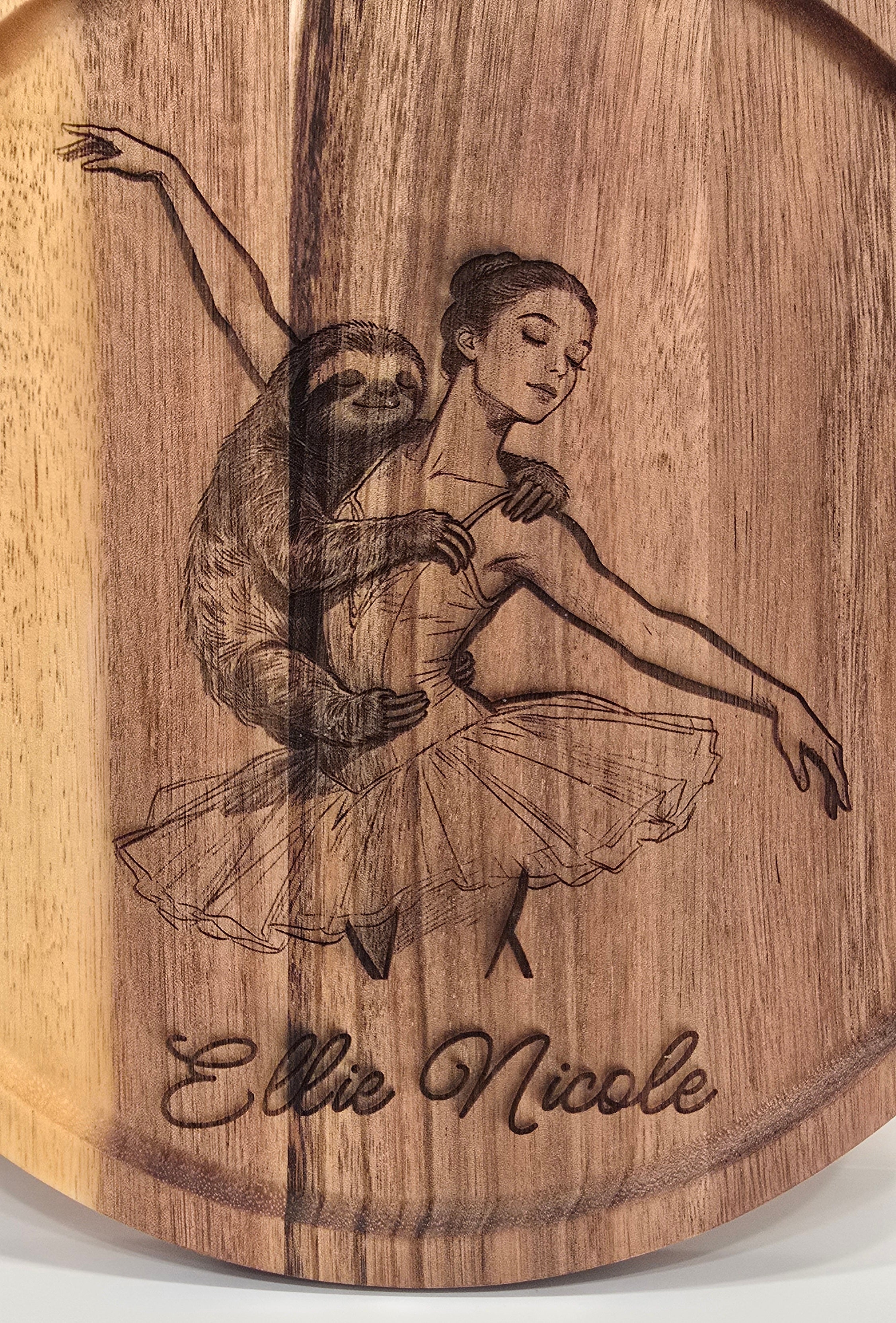 Ballerina & Sloth Cheese Board