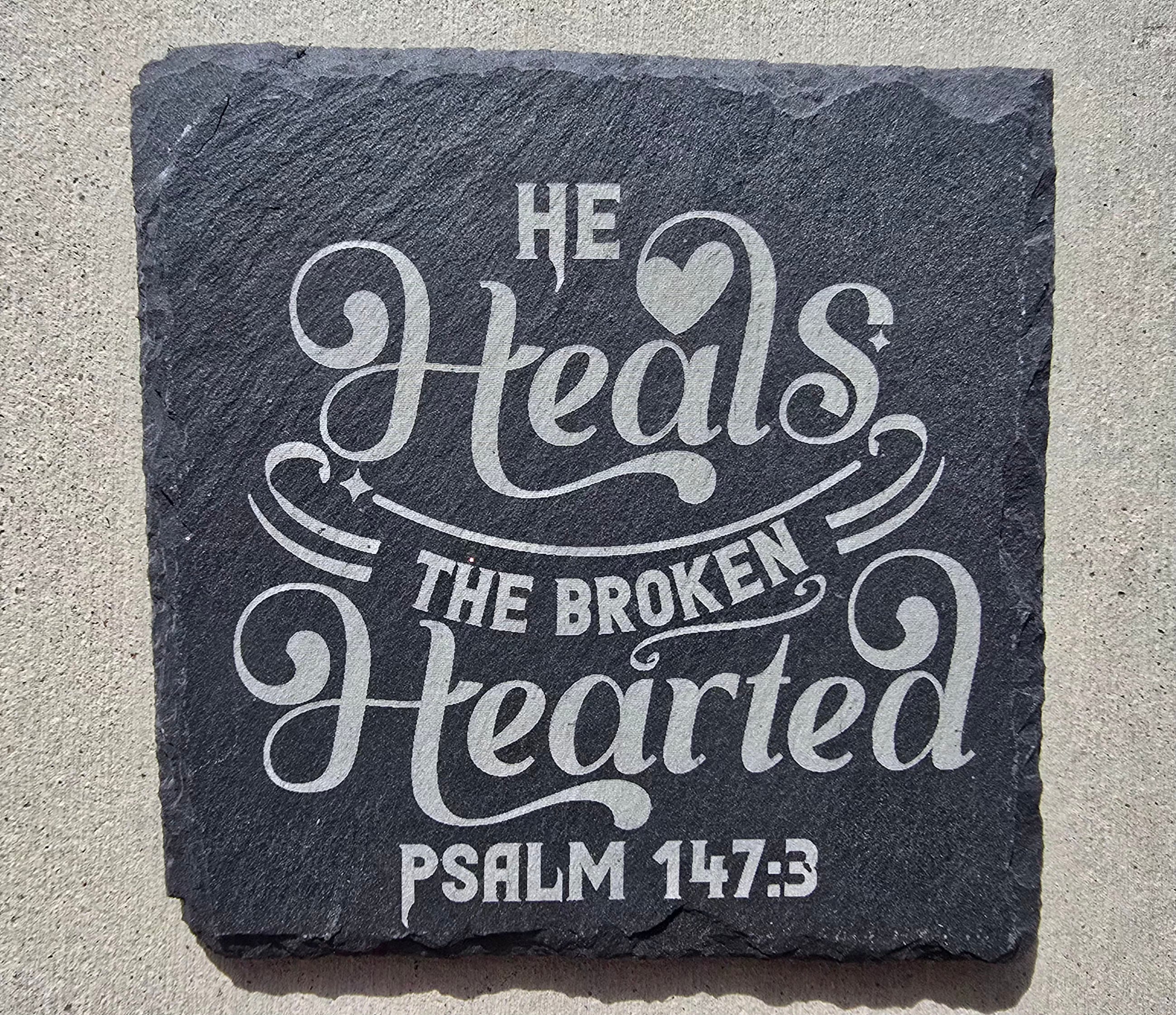 Comfort and Healing Slate Coasters