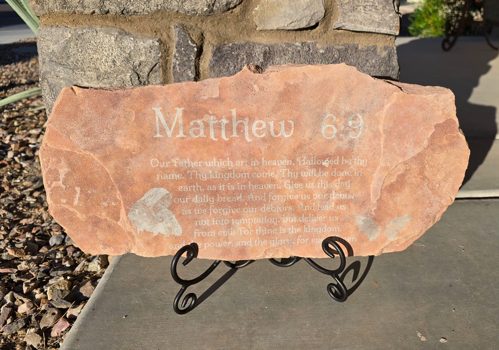 Lord's Prayer Flagstone Plaque