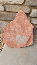 Unique Biblical Stone Tablet: Engraved First Commandment, Moses, Burning Bush Emerging from Rock
