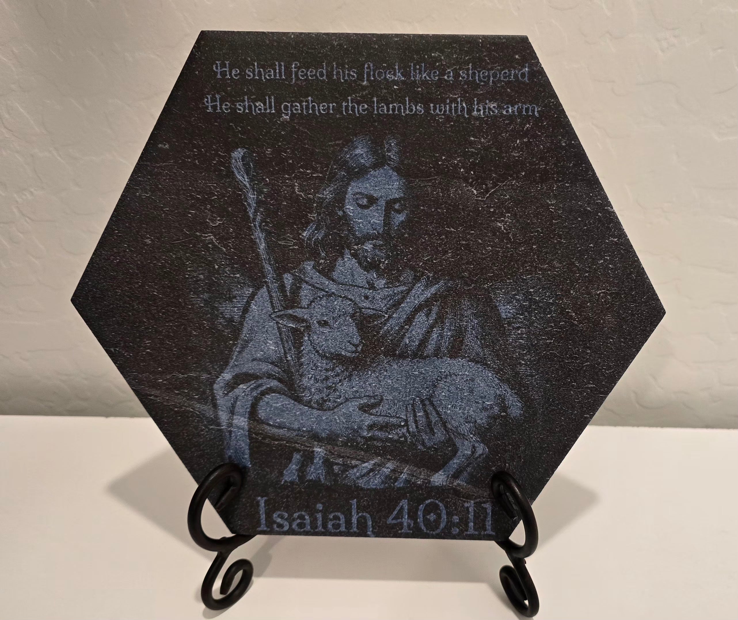 Black Granite Style Good Shepherd Porcelain Tile